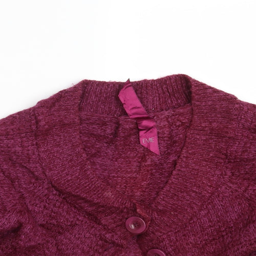 Evie Womens Purple   Wrap Jumper Size 10