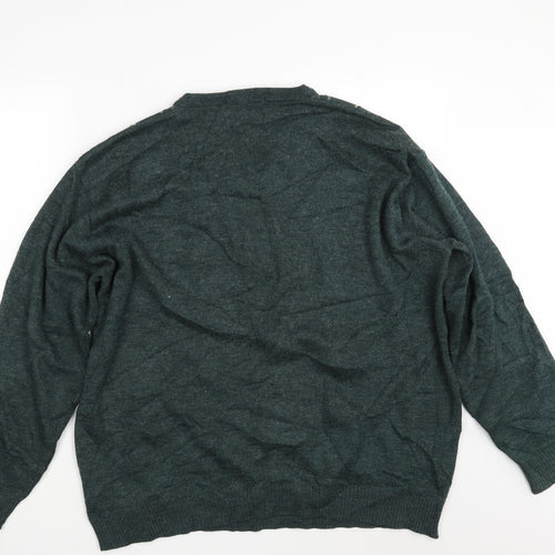 EWM Mens Green Argyle/Diamond  Pullover Jumper Size XL