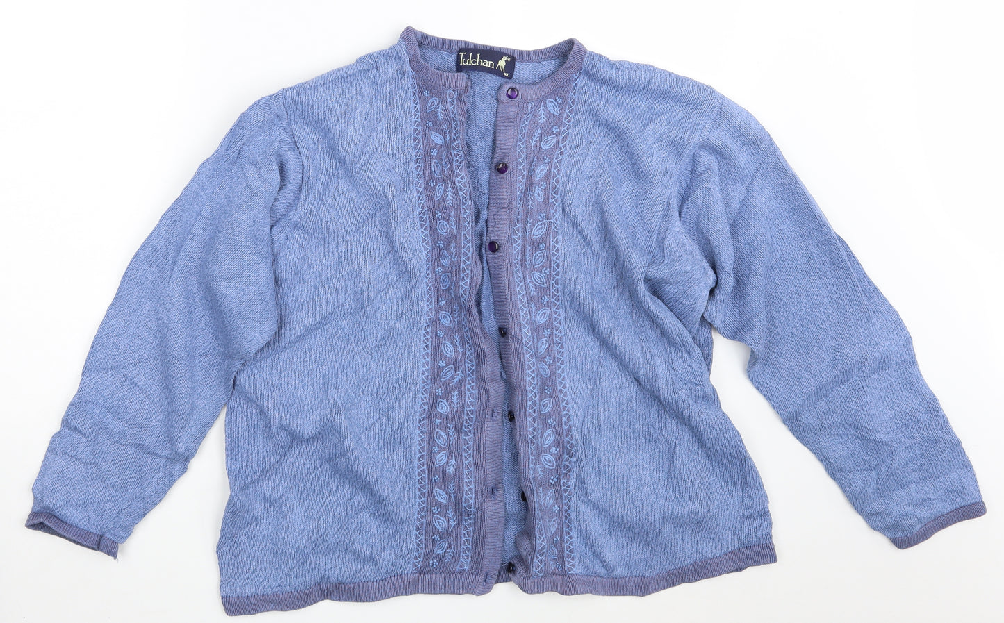Tulchan  Womens Blue   Cardigan Jumper Size XL