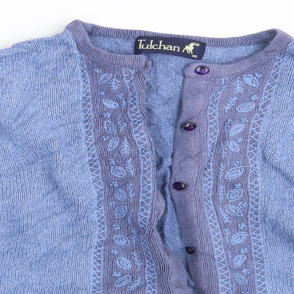Tulchan  Womens Blue   Cardigan Jumper Size XL