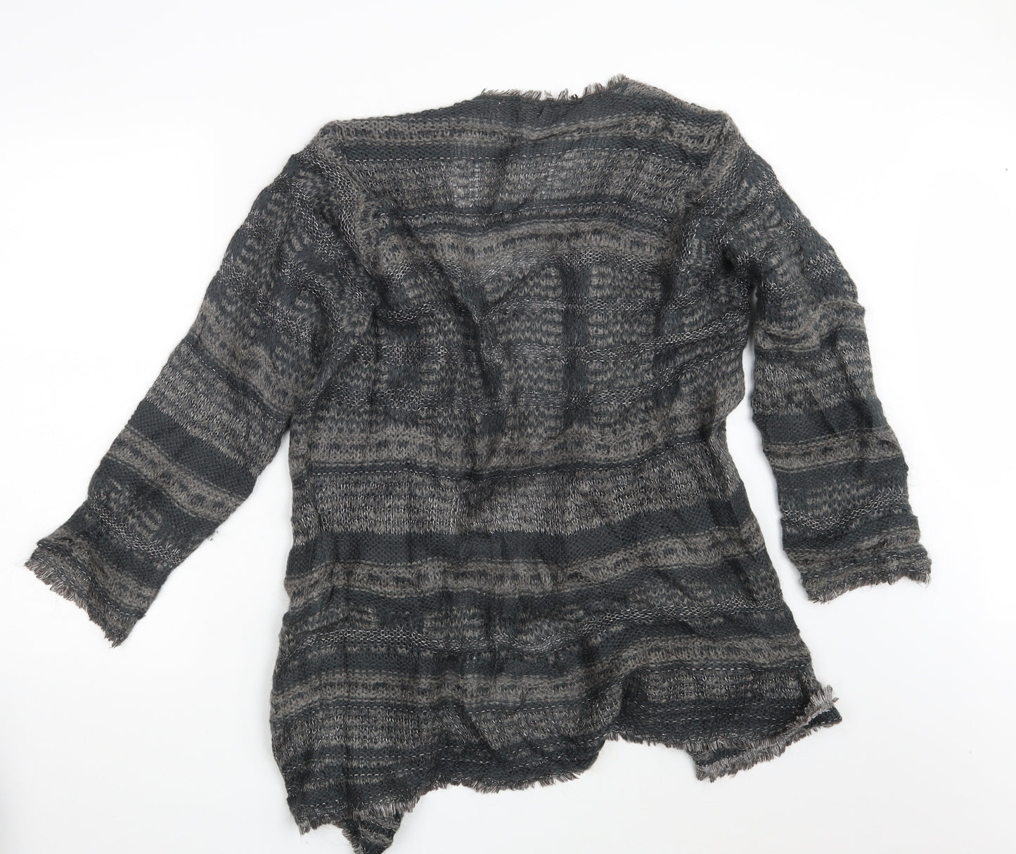 Per Una Womens Grey Striped  Wrap Jumper Size 18