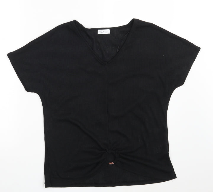 Papaya Womens Black Pullover Sweatshirt Size 12