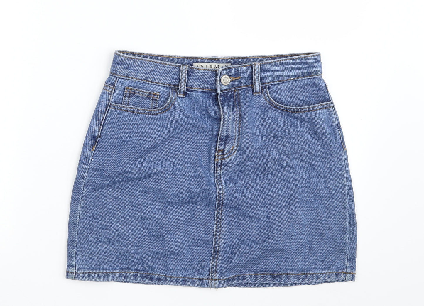 Denim Co.  Womens Blue  Denim Mini Skirt Size 8