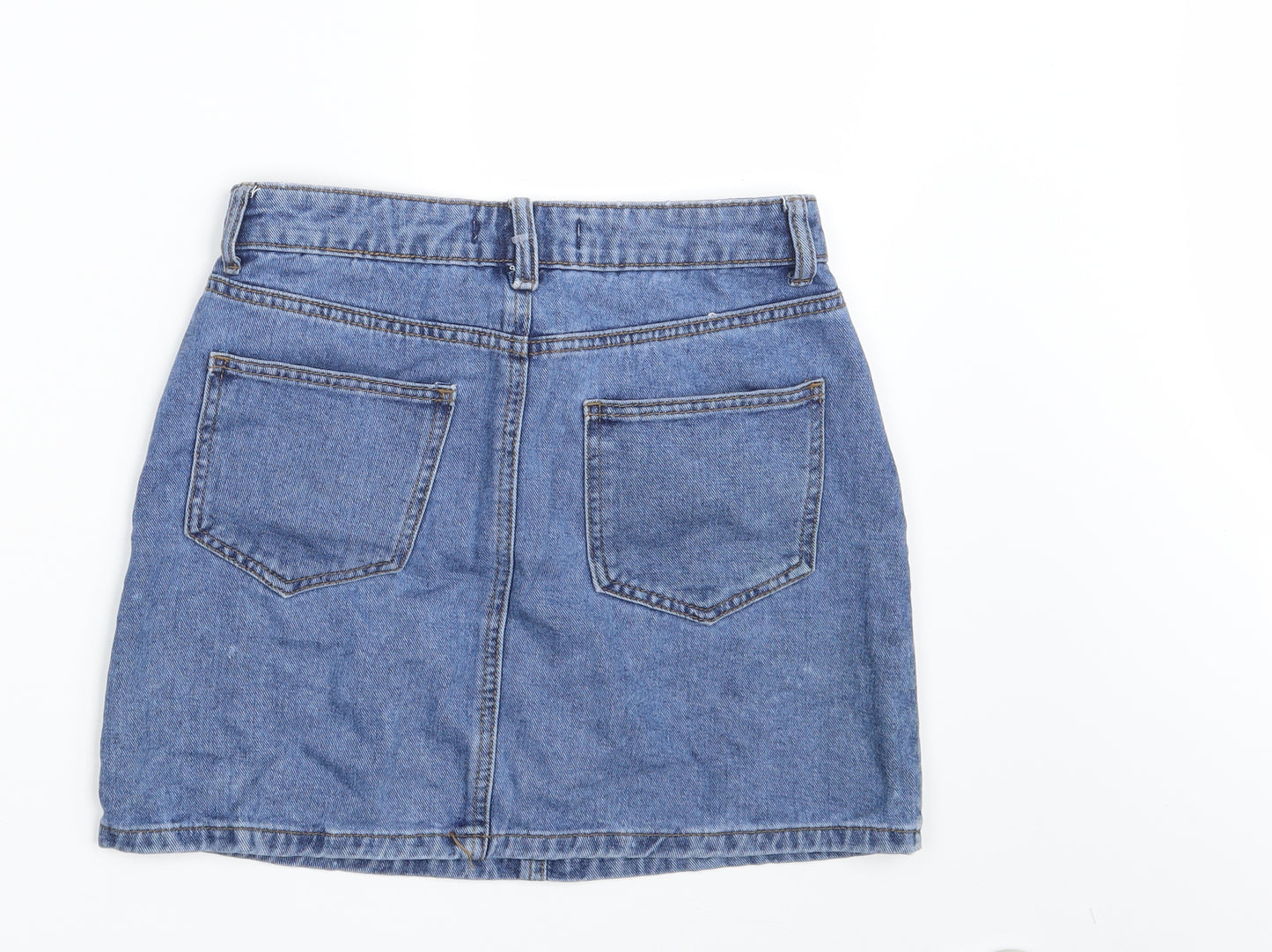 Denim Co.  Womens Blue  Denim Mini Skirt Size 8