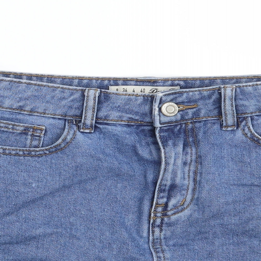 Denim Co.  Womens Blue  Denim Mini Skirt Size 8