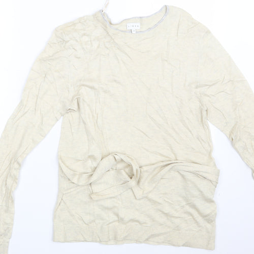 Linea Womens Beige   Pullover Sweatshirt Size 14