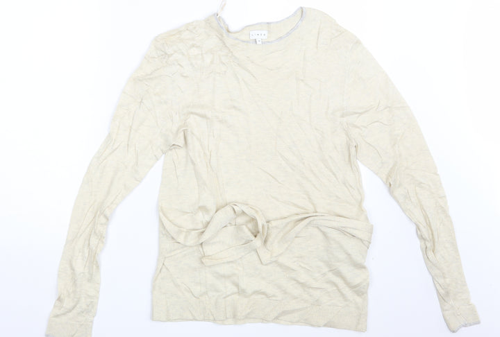 Linea Womens Beige   Pullover Sweatshirt Size 14