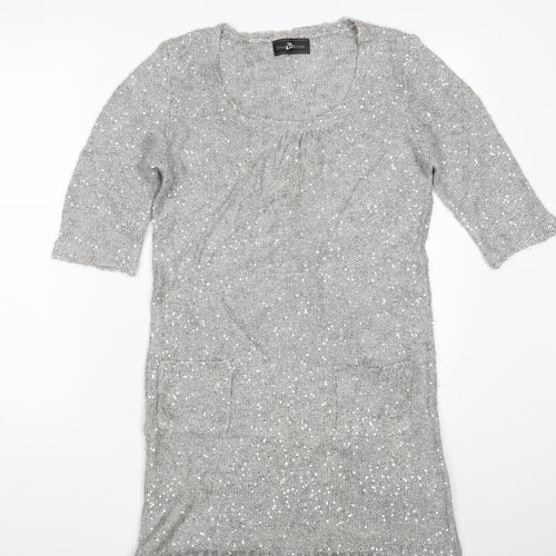 Style Butler Womens Silver   Fit & Flare  Size L