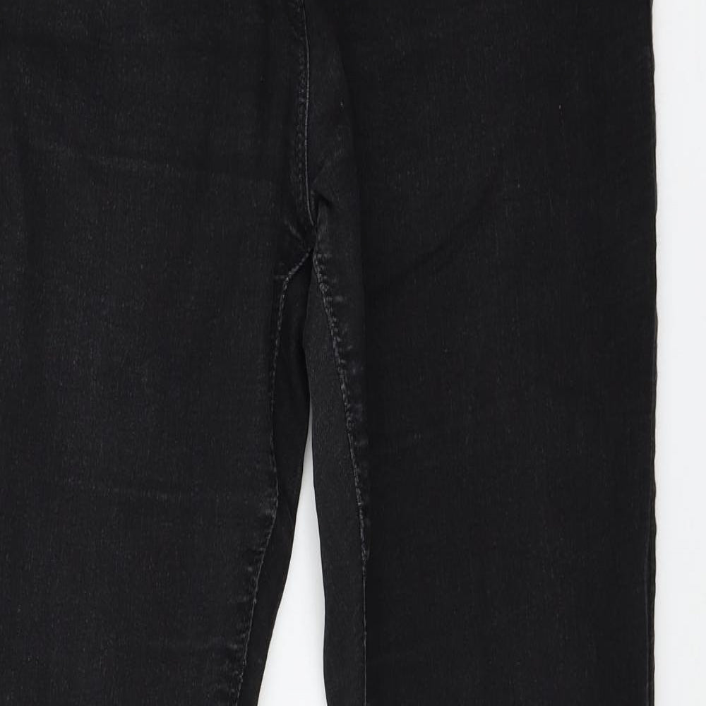 Denim & Co. Womens Black  Denim Skinny Jeans Size 14 L32 in