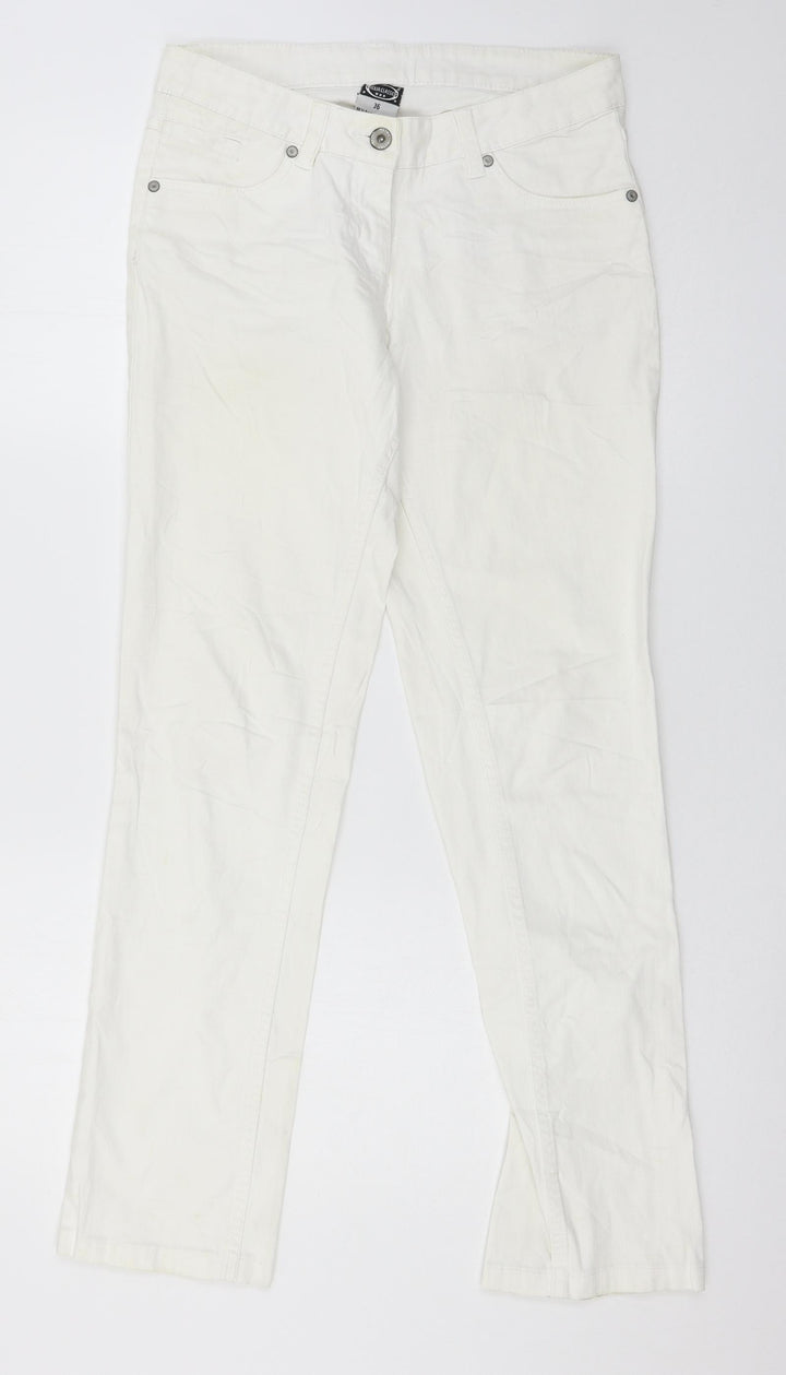Cecila Classics Womens White Denim Skinny Jeans Size 8 L29 in