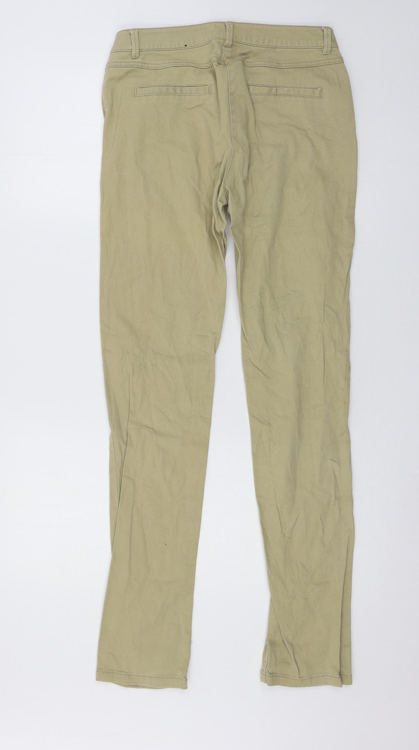 Flame Womens Beige  Denim Skinny Jeans Size 12 L31 in