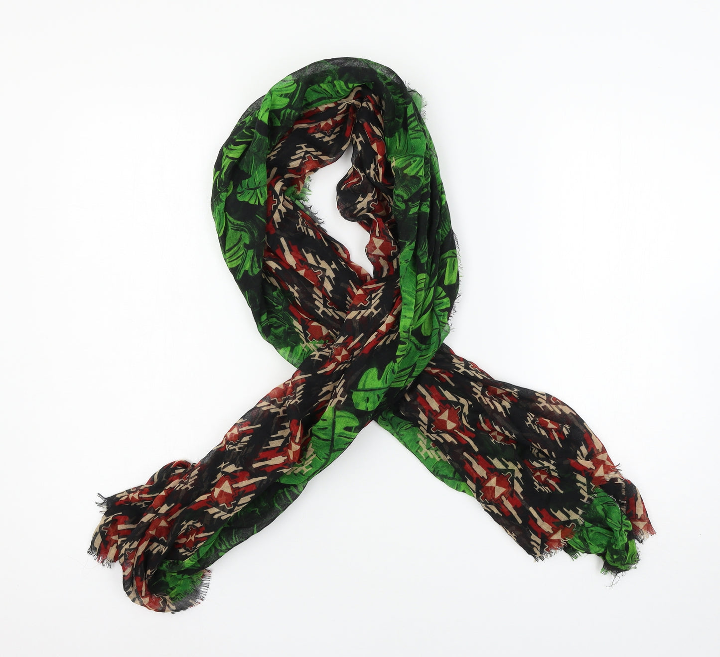 Preworn Womens Multicoloured Geometric   Scarf