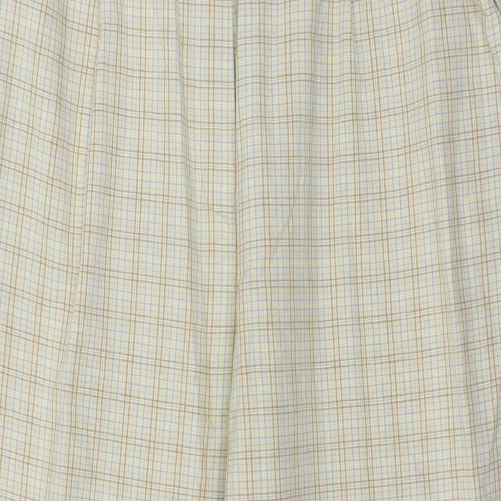 St Michael Womens Beige Check  Trousers  Size 16 L26 in