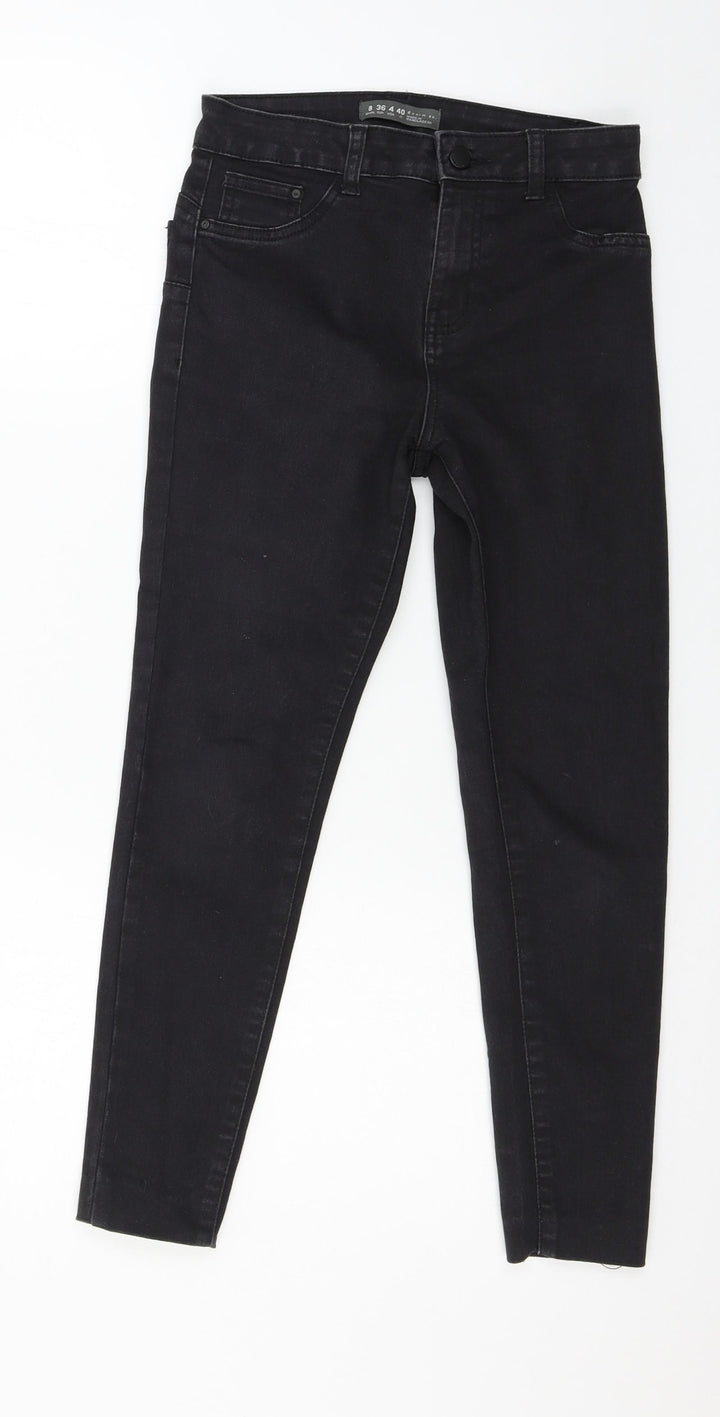 Denim & Co. Womens Black Denim Skinny Jeans Size 8 L24 in