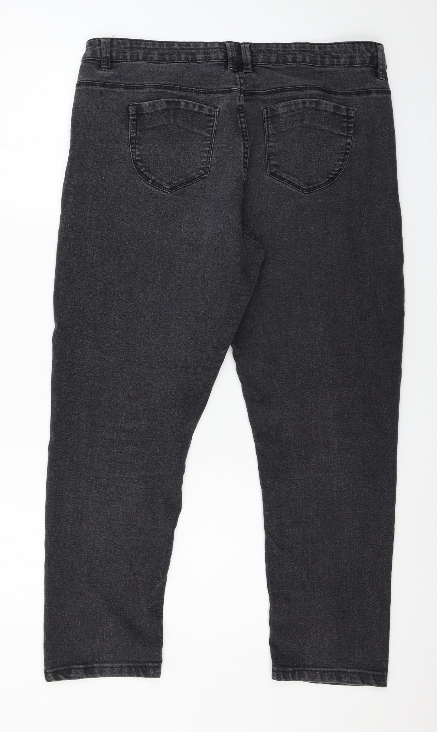 Denim & Co. Womens Grey  Denim Skinny Jeans Size 14 L26 in