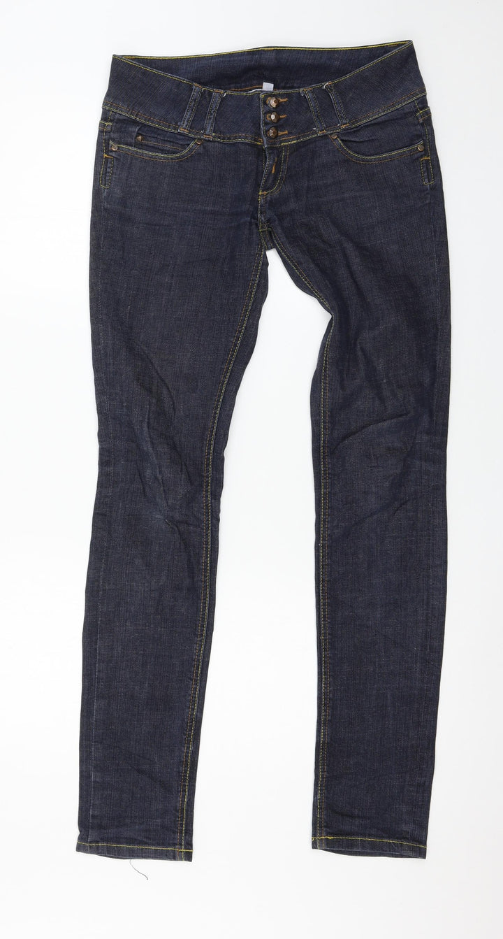 TALLY WEiJL Womens Blue Denim Skinny Jeans Size 10 L32 in