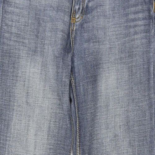 Colors Of The World Womens Blue  Denim Straight Jeans Size 16 L27 in