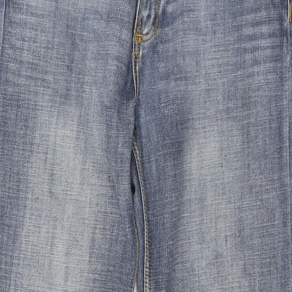 Colors Of The World Womens Blue  Denim Straight Jeans Size 16 L27 in