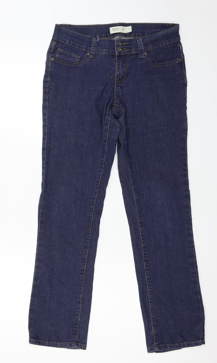 Jania Womens Blue  Denim Straight Jeans Size 8 L30 in