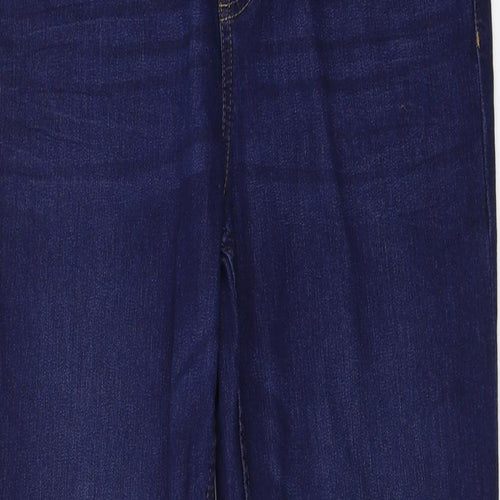 Marks and Spencer Womens Blue  Denim Straight Jeans Size 14 L30 in