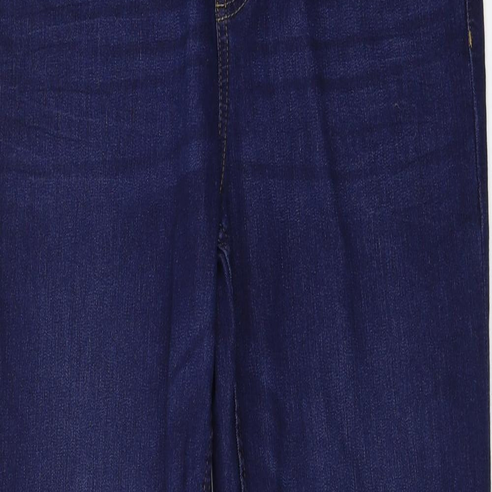 Marks and Spencer Womens Blue  Denim Straight Jeans Size 14 L30 in