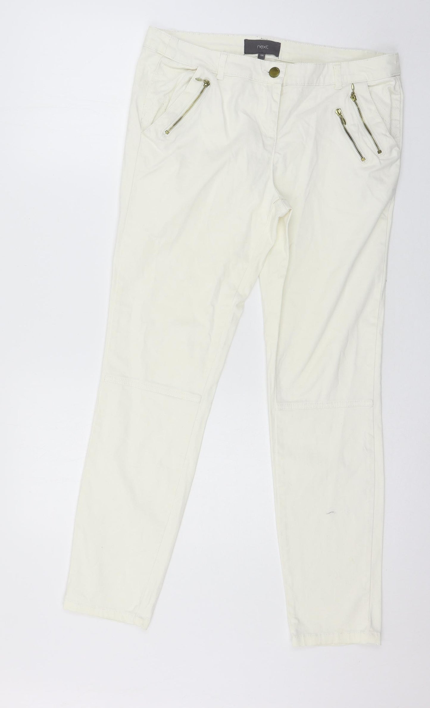 NEXT Womens Ivory   Trousers  Size 12 L28 in