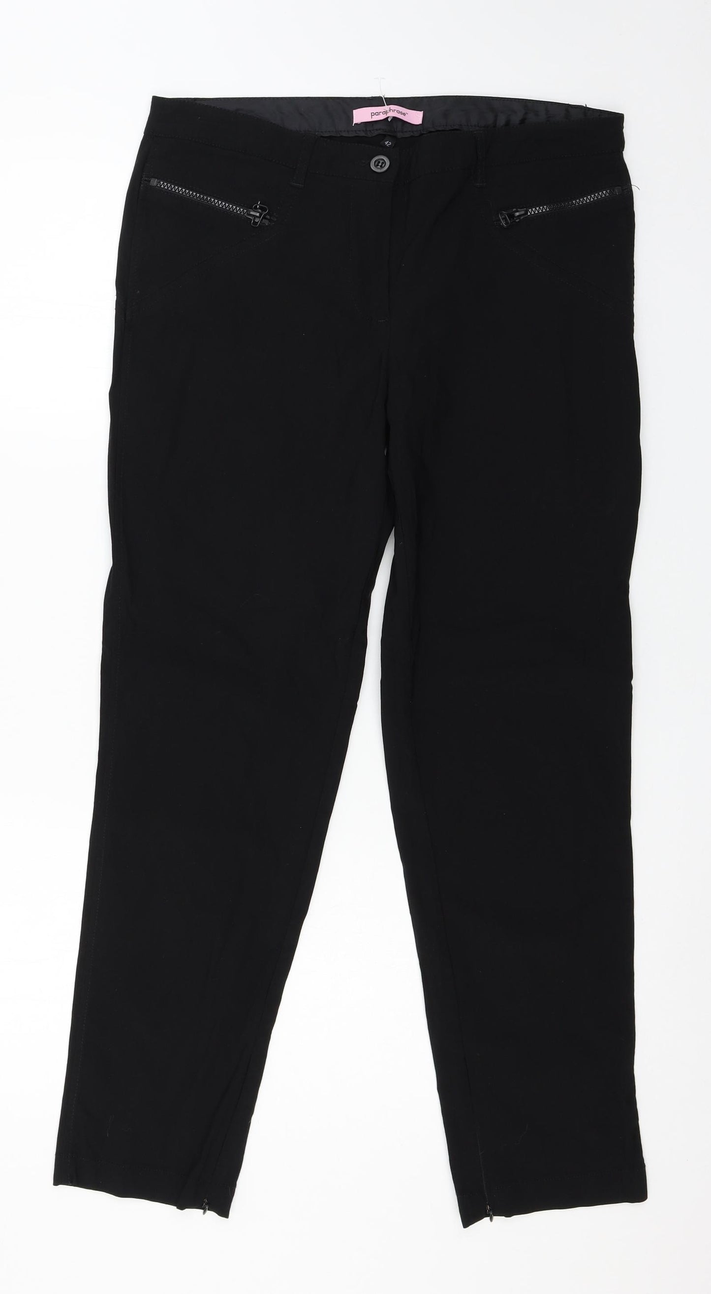Paraphrase Womens Black   Trousers  Size 14 L29 in