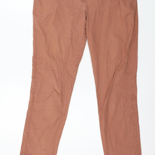 United Colors of Benetton Womens Orange   Chino Trousers Size 12 L27 in