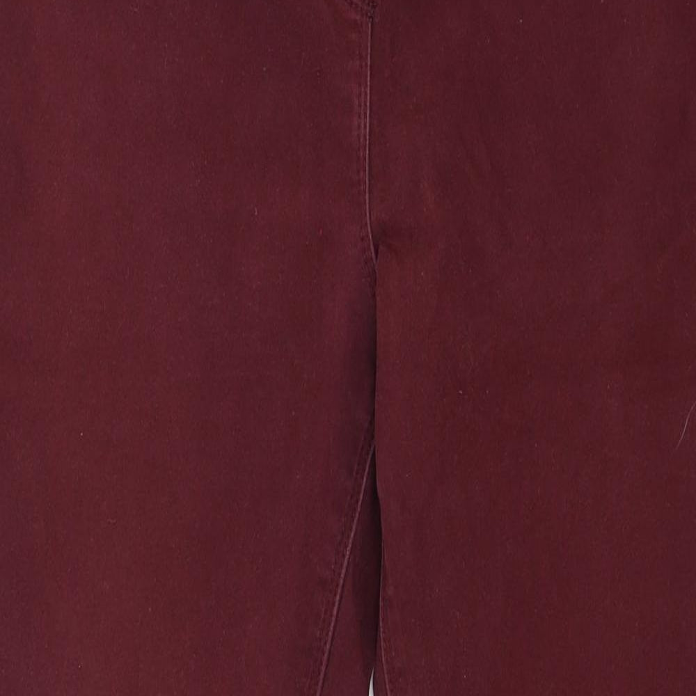 M&Co Womens Red  Denim Jegging Jeans Size 12 L26 in