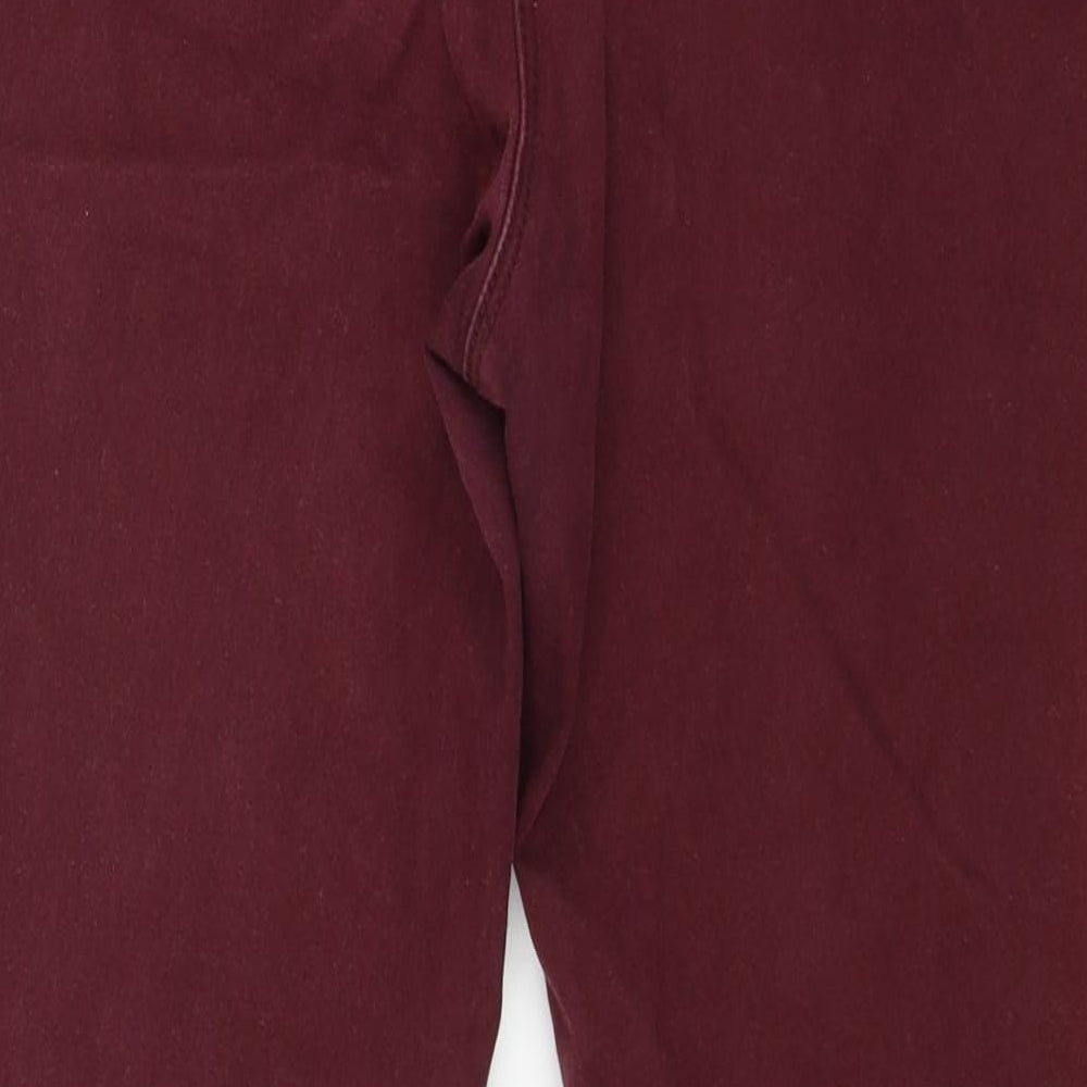 M&Co Womens Red  Denim Jegging Jeans Size 12 L26 in