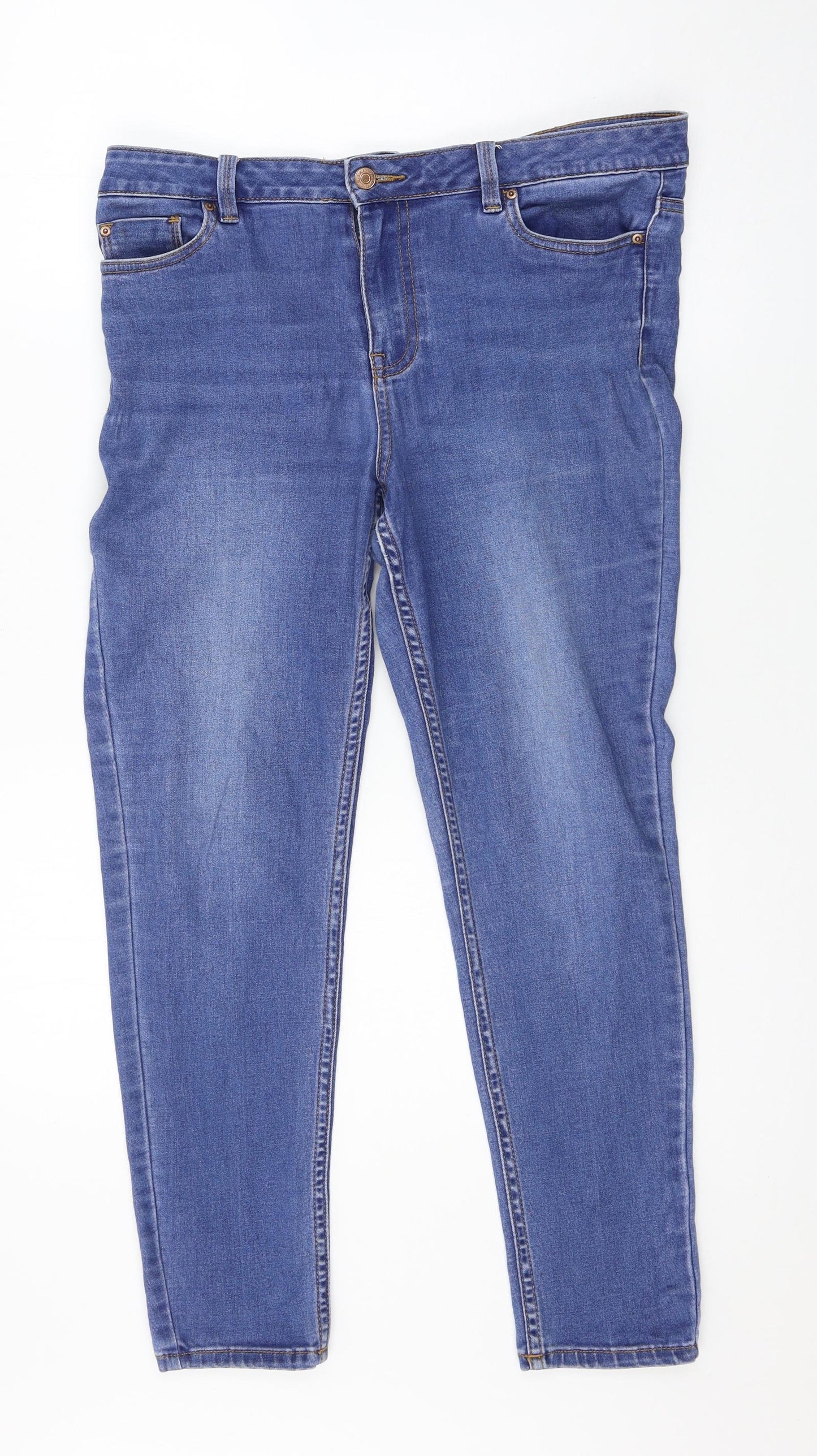New Look Womens Blue  Denim Skinny Jeans Size 12 L26 in