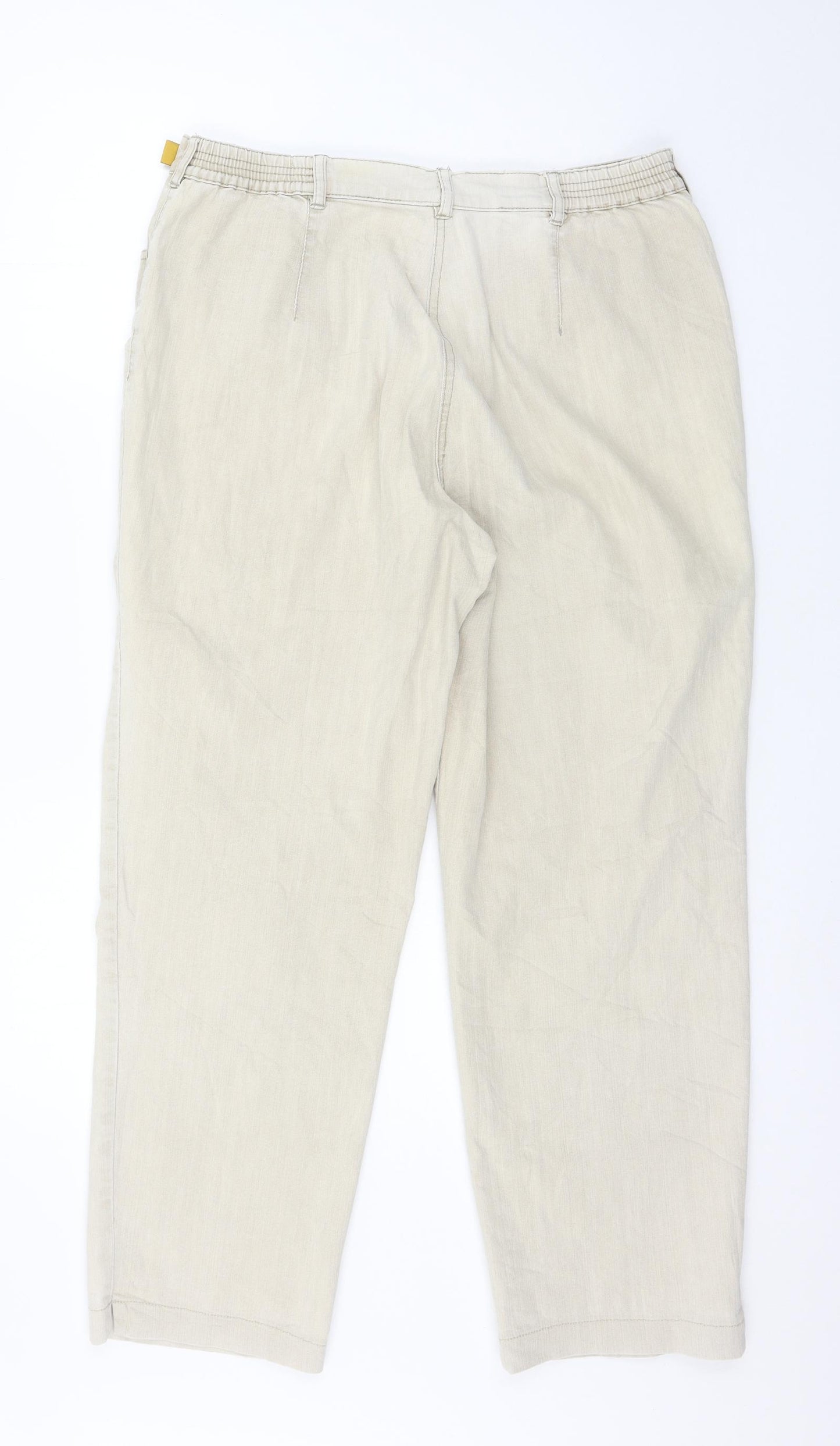ZERRES Womens Ivory  Denim Straight Jeans Size 14 L27 in