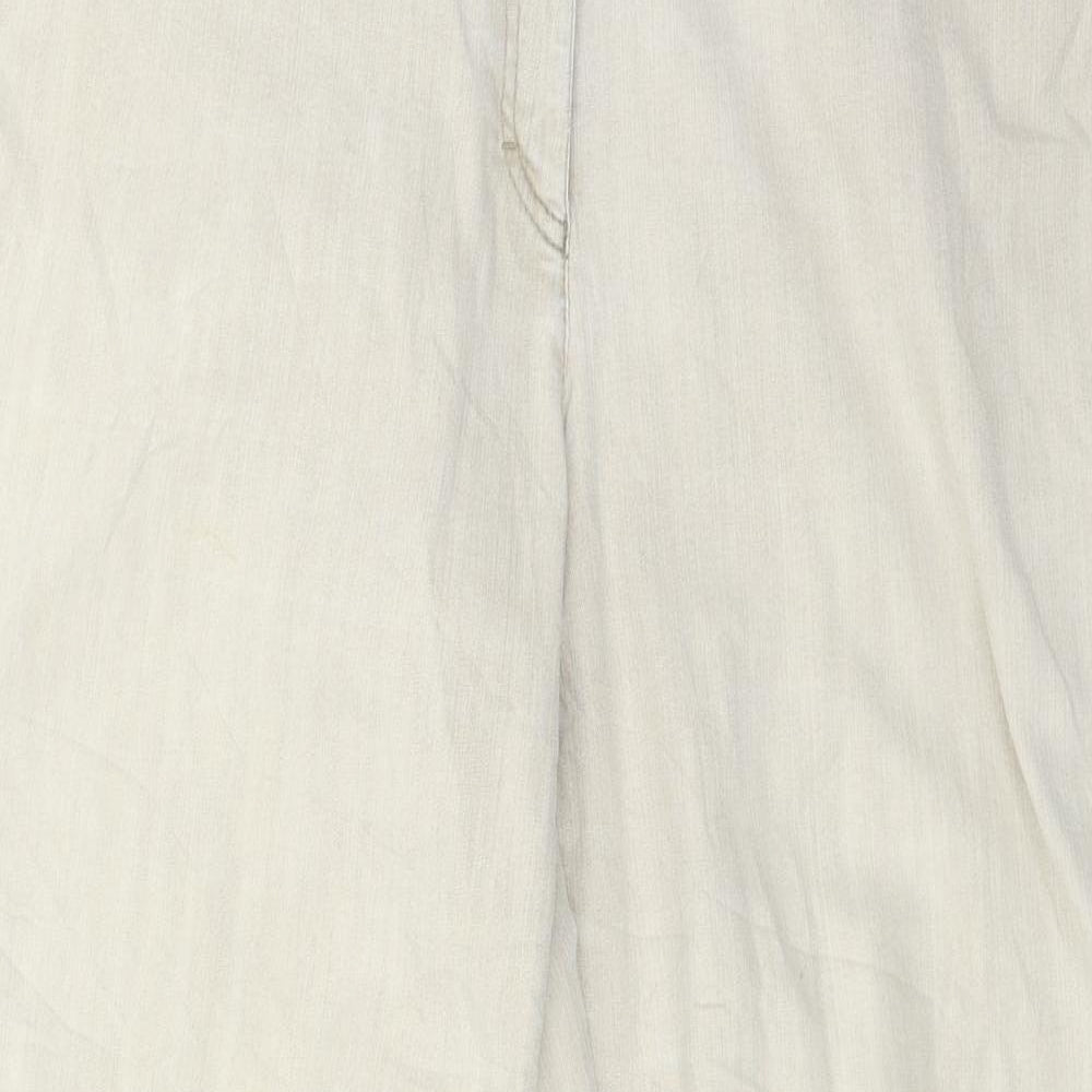 ZERRES Womens Ivory  Denim Straight Jeans Size 14 L27 in
