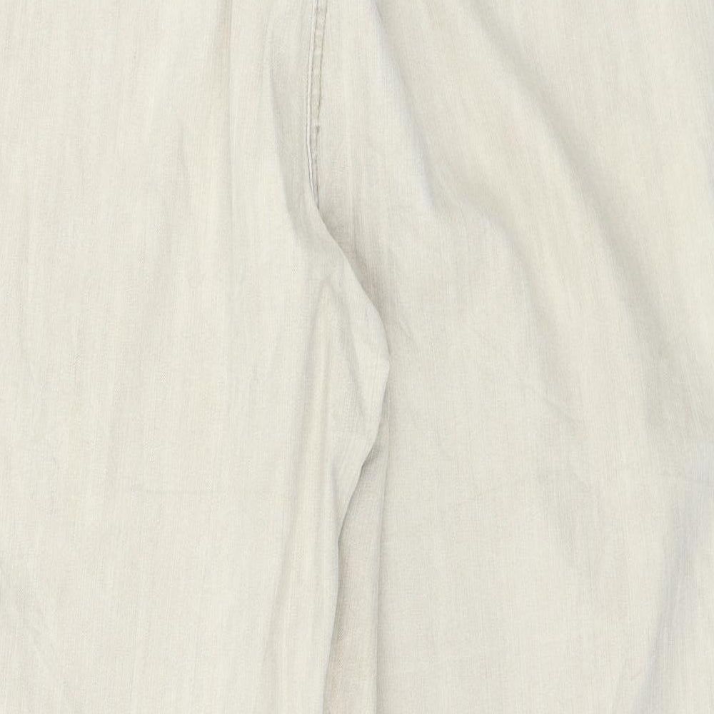ZERRES Womens Ivory  Denim Straight Jeans Size 14 L27 in