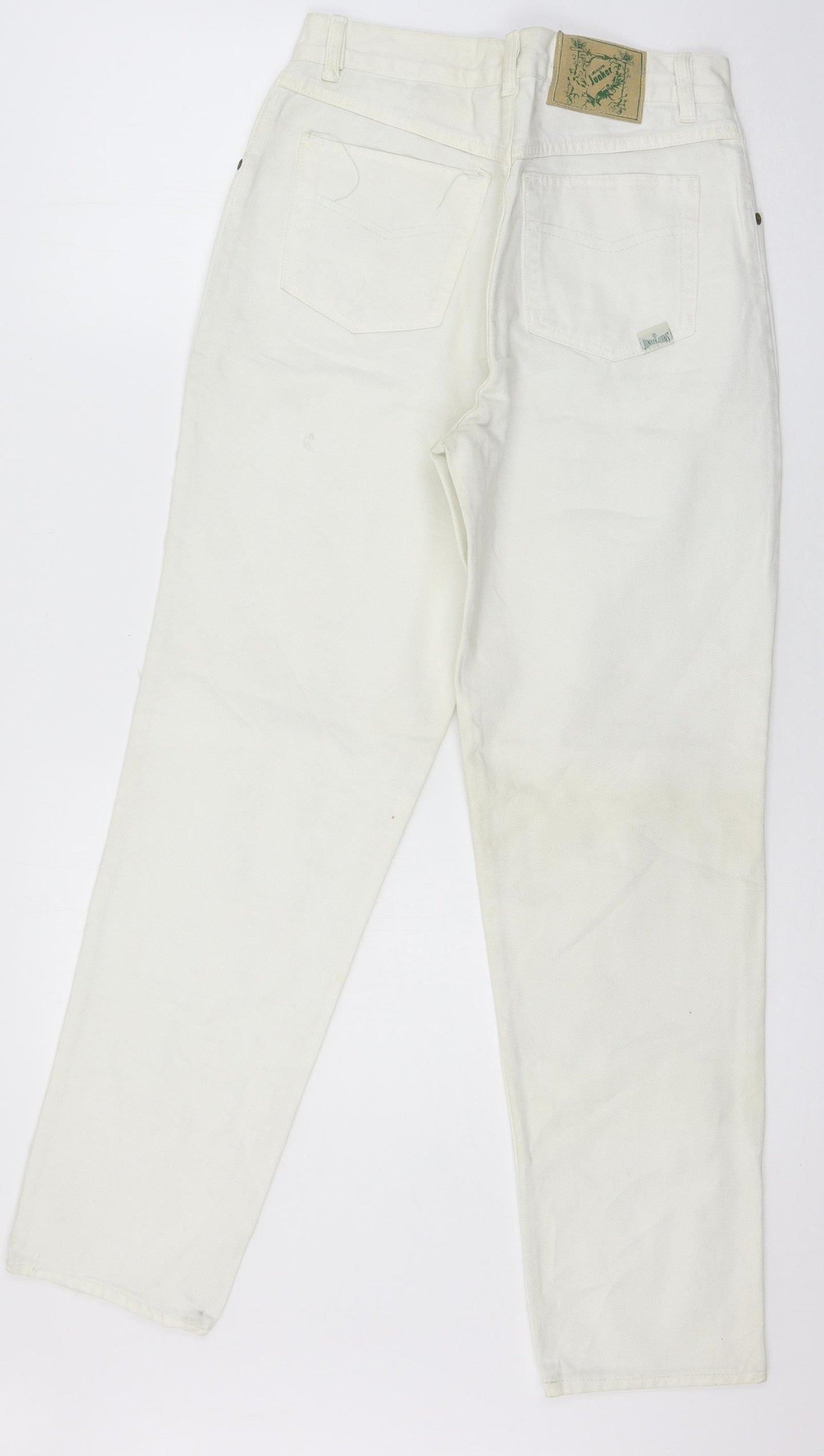 Junker Womens White  Denim Straight Jeans Size 10 L29 in