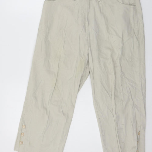 Preworn Womens Green   Cropped Trousers Size 32 in L23 in