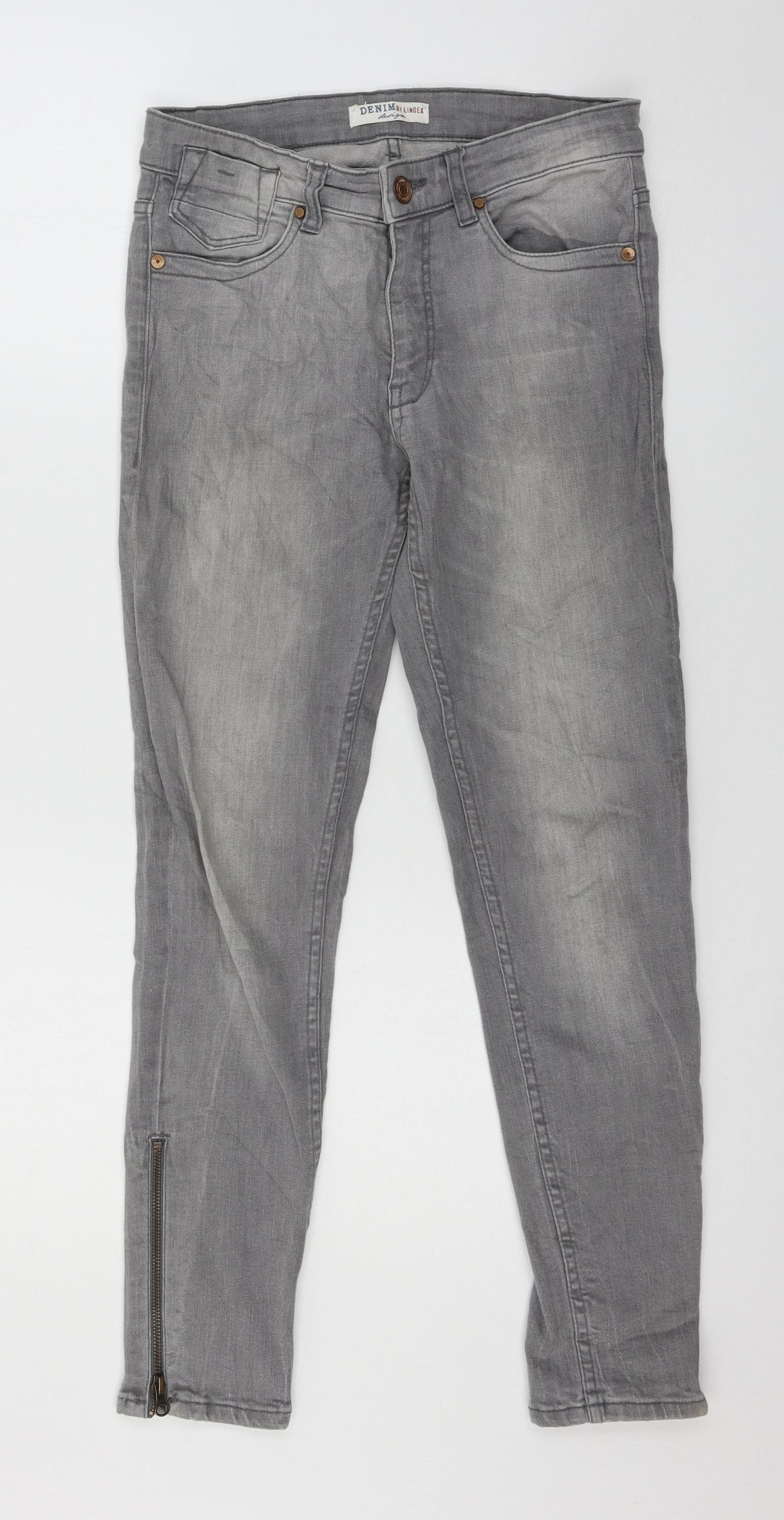 Lindex Womens Grey  Denim Skinny Jeans Size 28 in L32 in