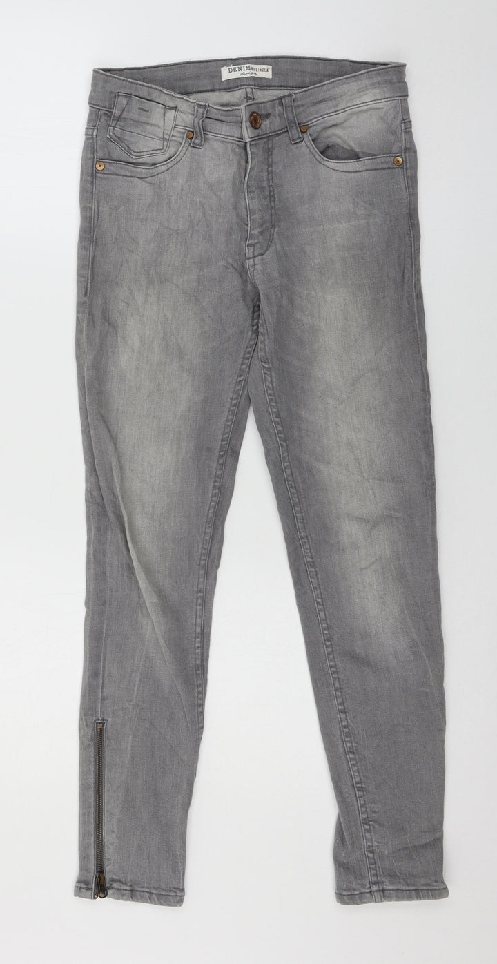 Lindex Womens Grey  Denim Skinny Jeans Size 28 in L32 in
