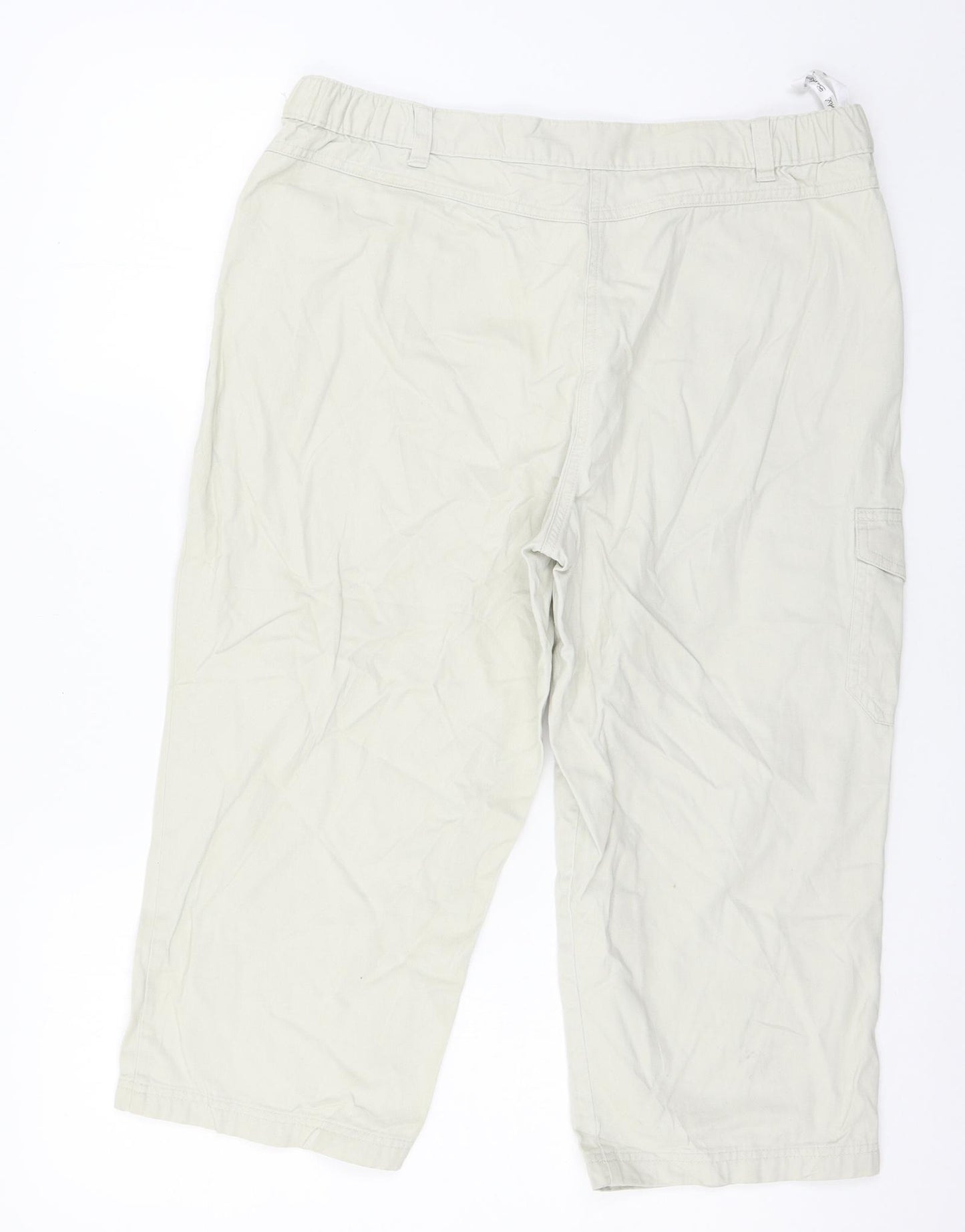 Berkertex Womens Beige   Cropped Trousers Size 14 L20 in
