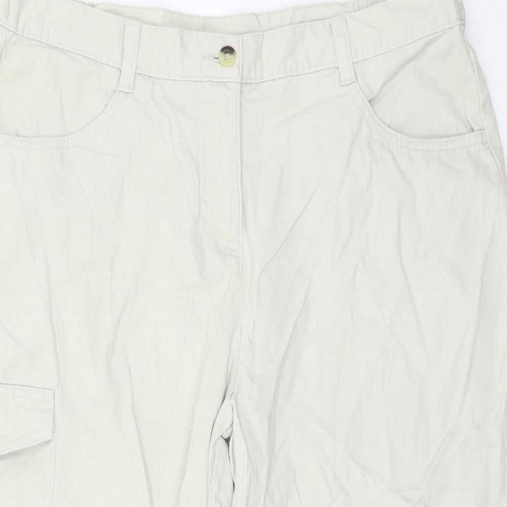 Berkertex Womens Beige   Cropped Trousers Size 14 L20 in