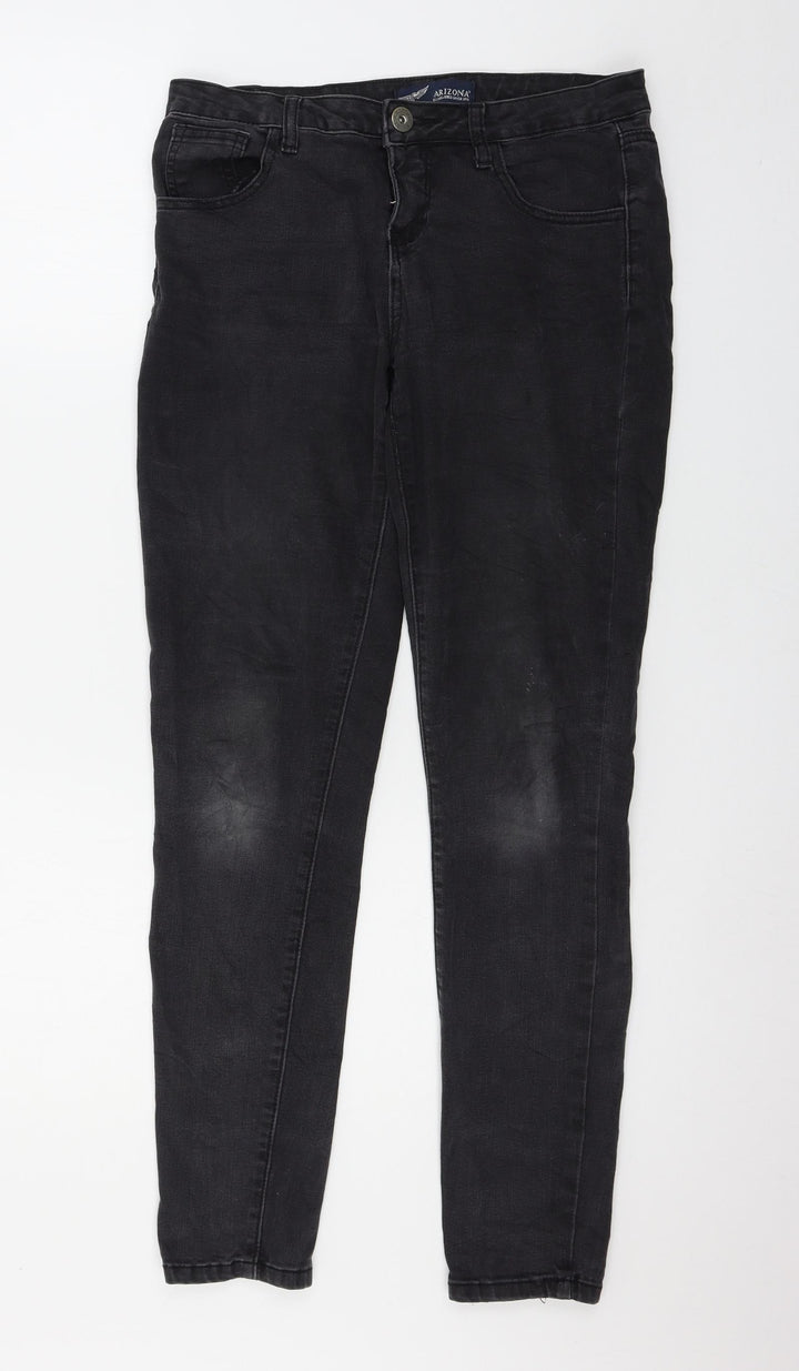 AriZona Womens Grey  Denim Skinny Jeans Size 32 in L29 in