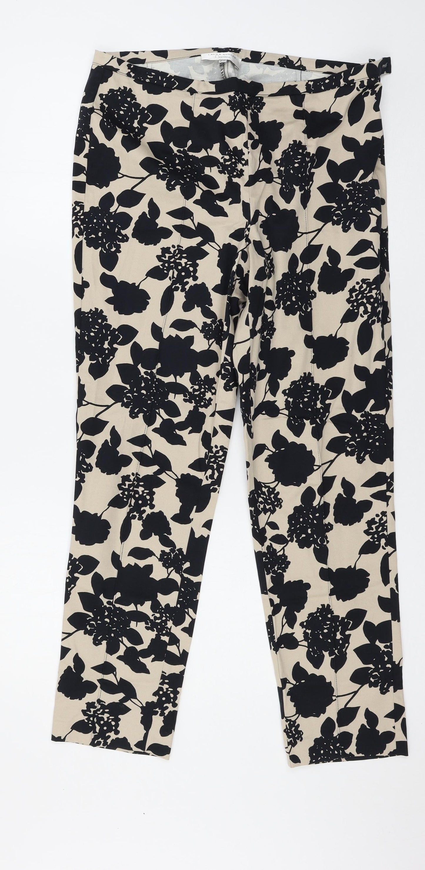 Laura Ashley Womens Black   Trousers  Size 12 L26 in