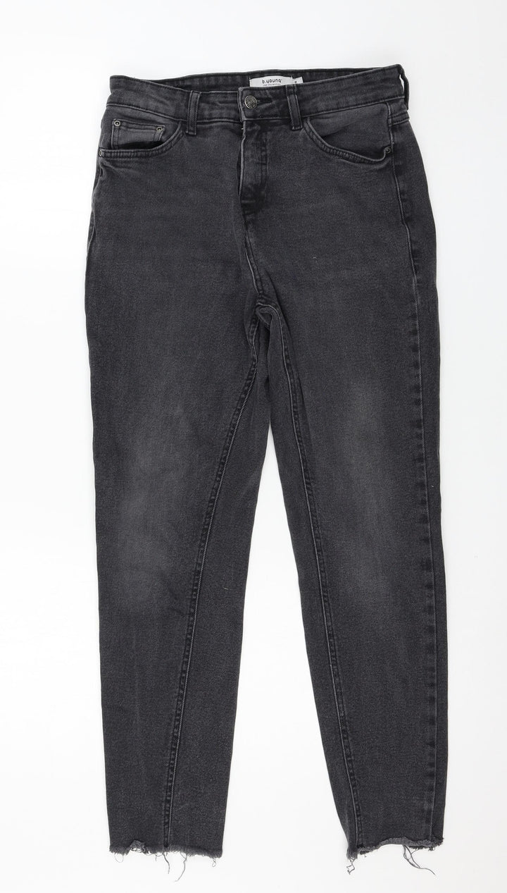 b.young Womens Grey Denim Straight Jeans Size 26 in L26 in