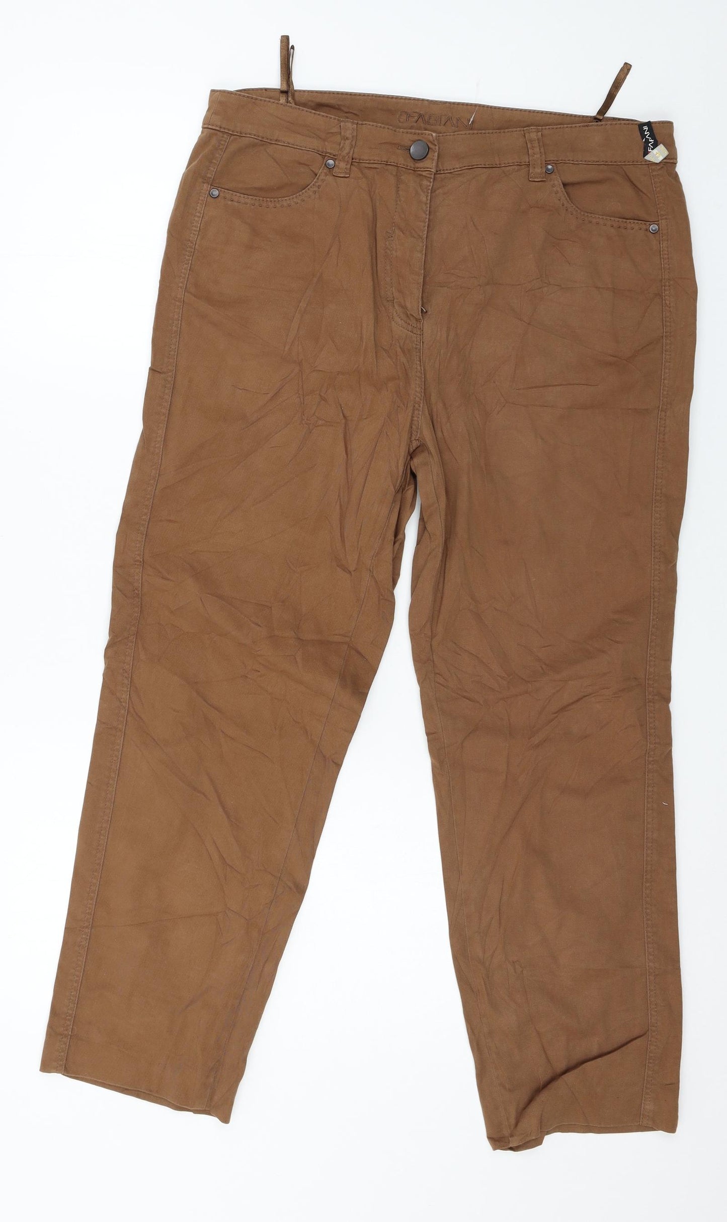 Fabiani Womens Brown   Straight Jeans Size 14 L26 in