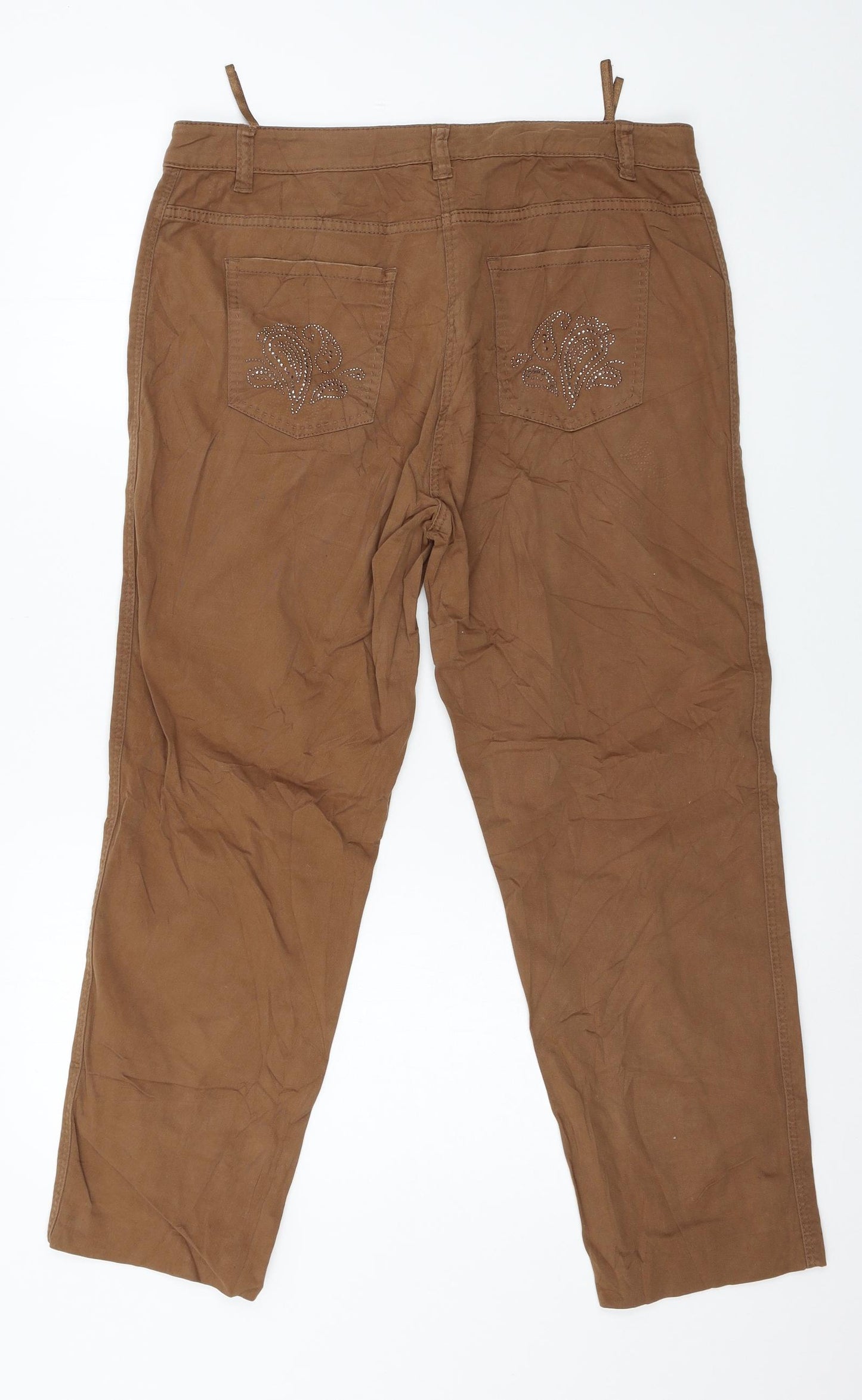Fabiani Womens Brown   Straight Jeans Size 14 L26 in