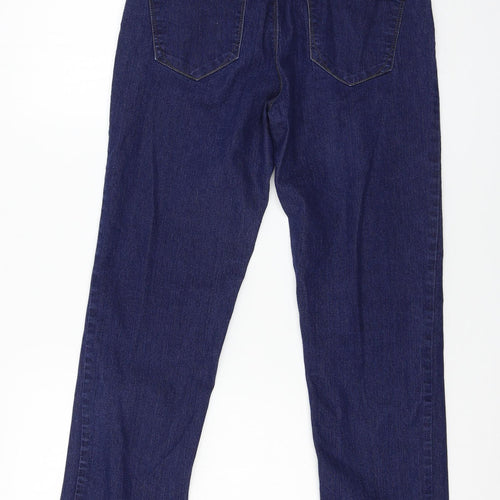 Peacocks Womens Blue  Denim Straight Jeans Size 10 L27 in
