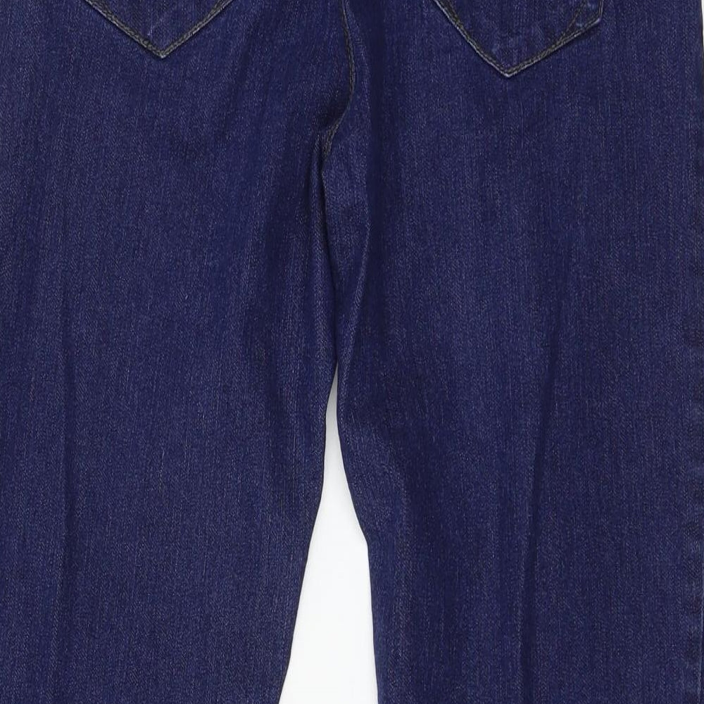 Peacocks Womens Blue  Denim Straight Jeans Size 10 L27 in