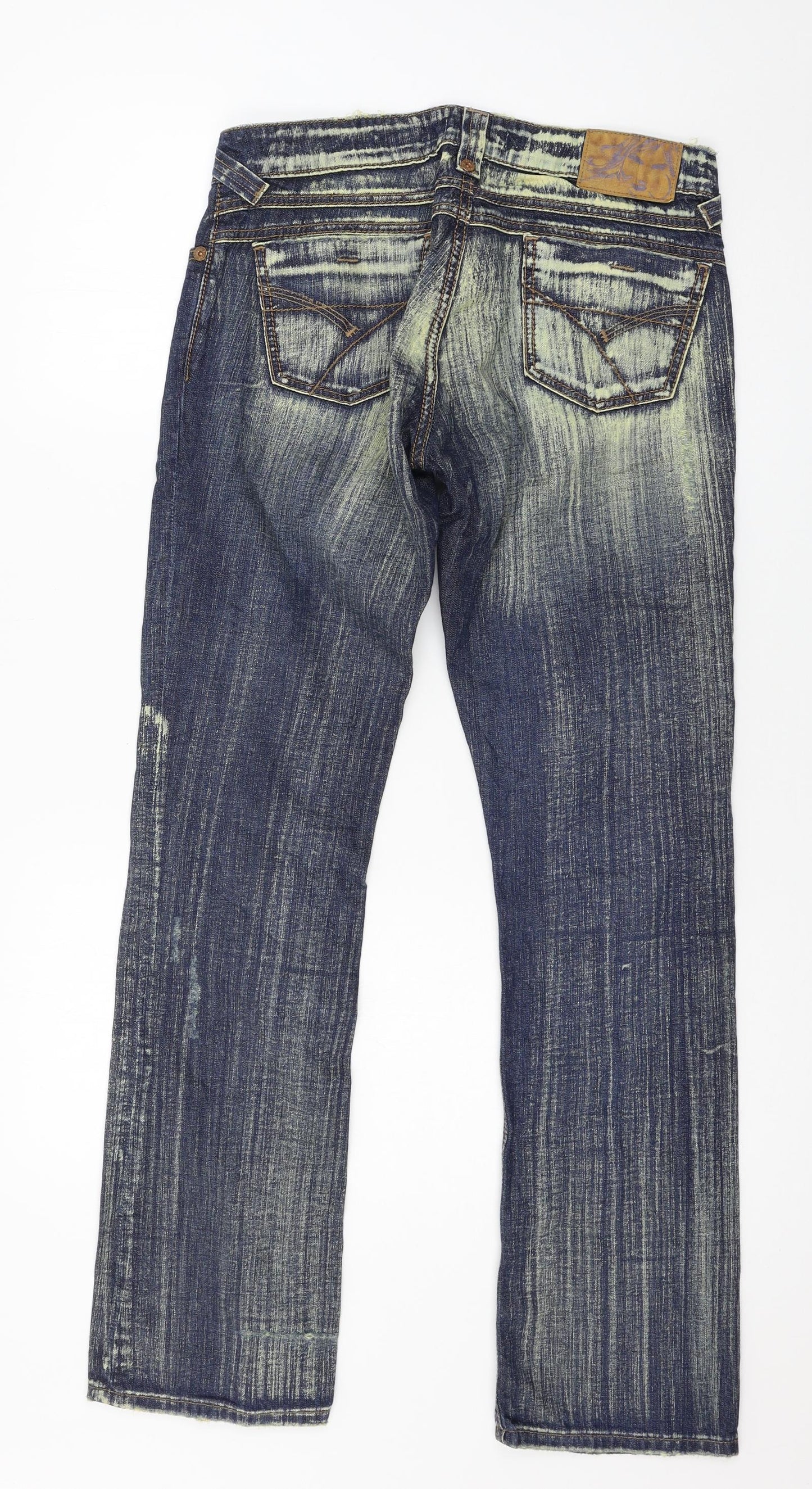 River Island Womens Blue  Denim Straight Jeans Size 10 L30 in