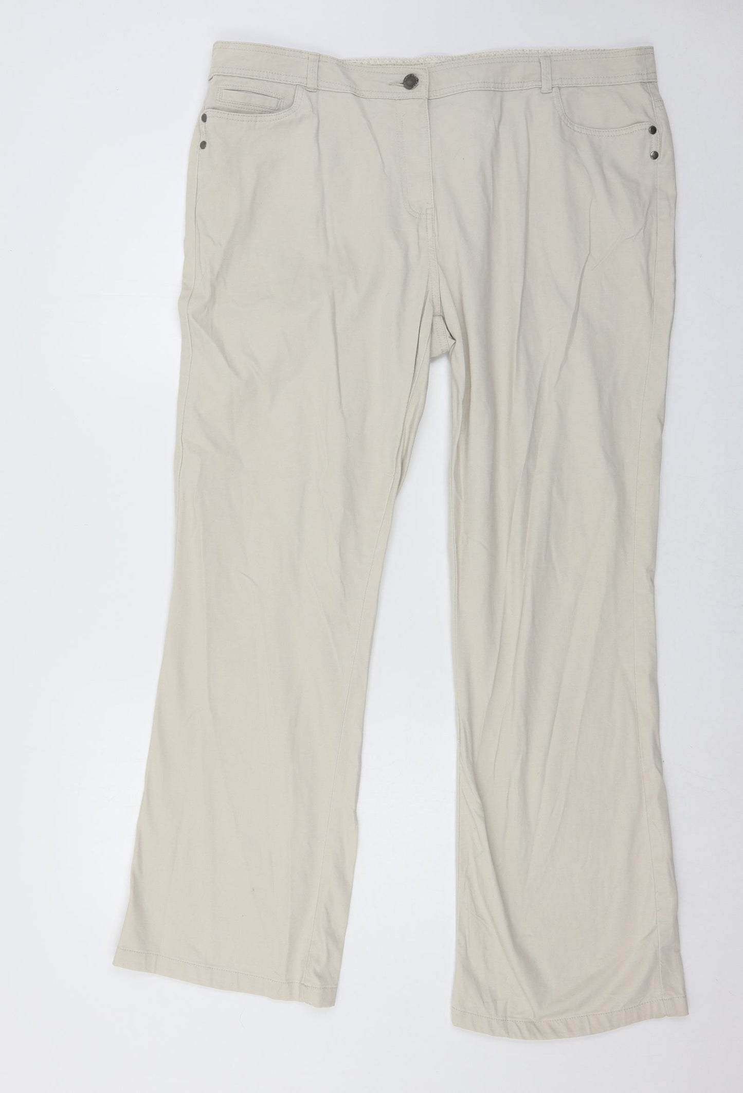 Maine Womens Ivory   Trousers  Size 18 L30 in
