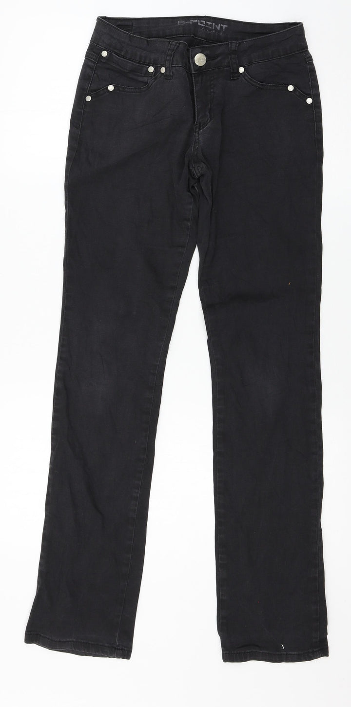 s.point Womens Black  Denim Skinny Jeans Size 28 in L31 in